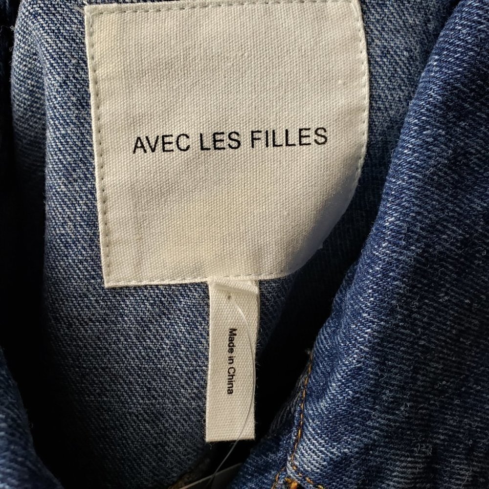 ANTHROPOLOGIE Evanna Dip-Dyed Trucker Blue Denim Button Jacket - Picture 10 of 11